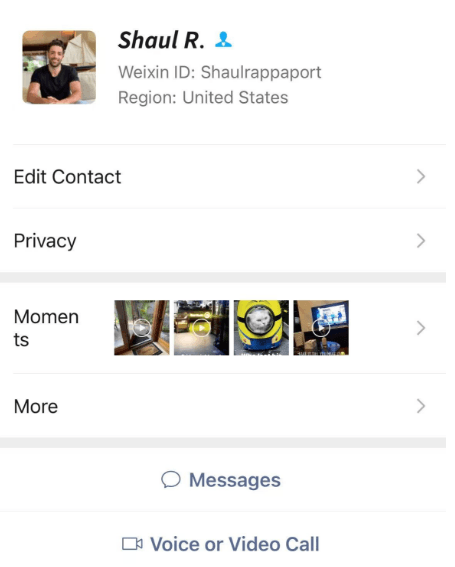 Image of the wechat ID of the fraud Valyou Furniture